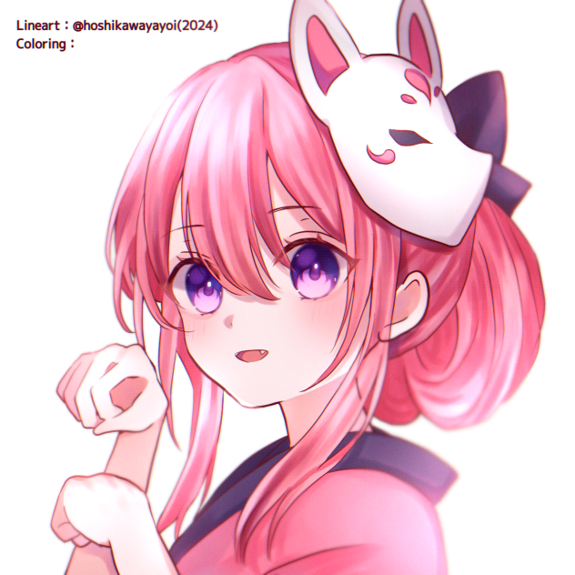 星川ヤヨイ様の線画お借りしました！