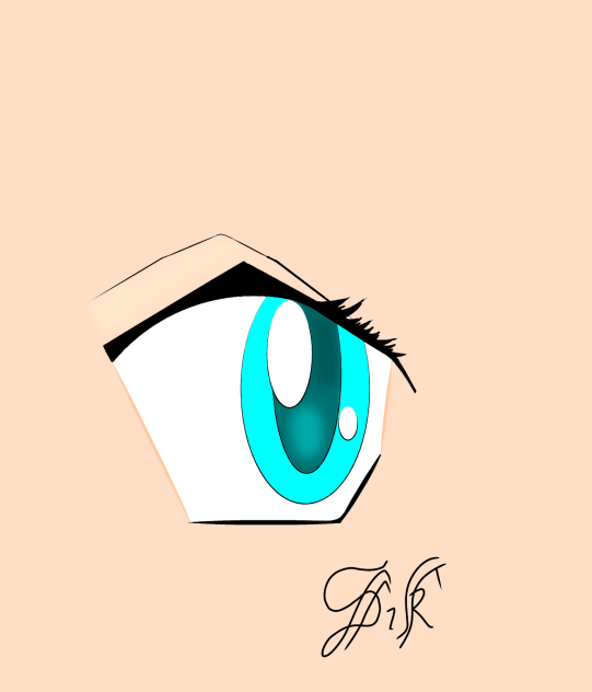Anime girl's eye