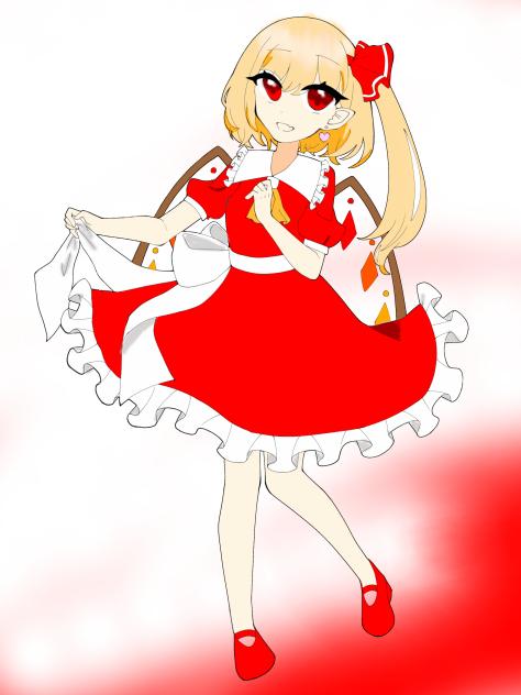 るるちゃの線画借りてフランちゃん塗ったよ！
