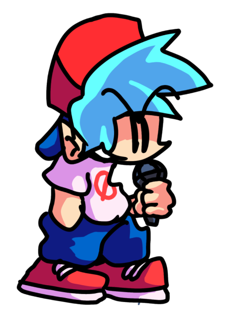 Boyfriend from FNF redrawn sprite