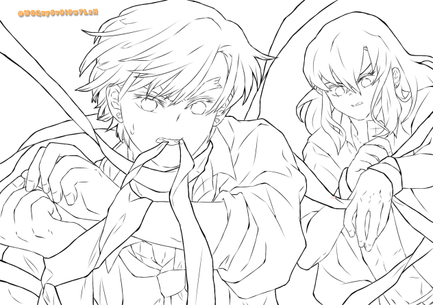 プレゼントの線画