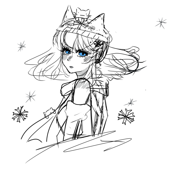 wintery sketch 🥰