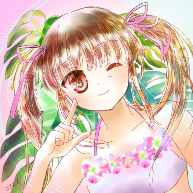 フリーアイコン、女の子、水着