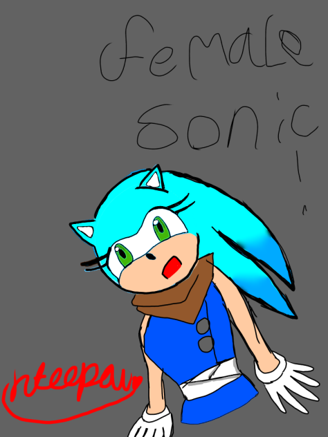 speedpaint female sonic - ibisPaint