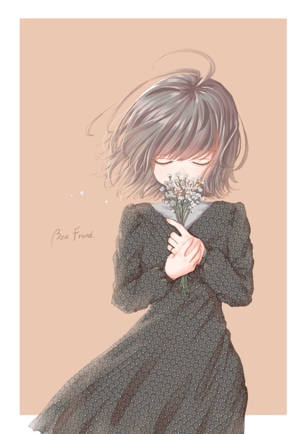 親友をモデルに描いてみた