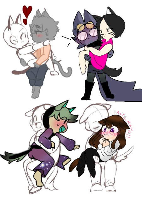 cat animal couple Collab