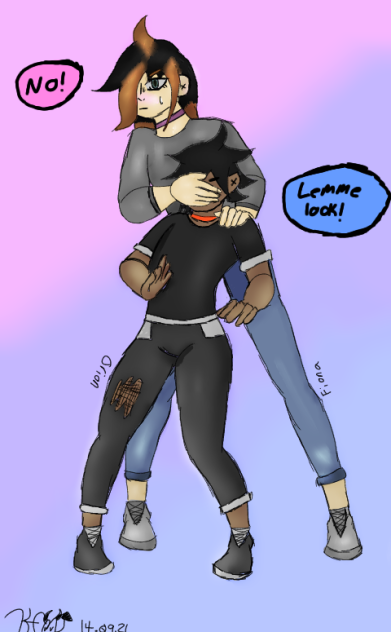 Fiona and Orion as Humans