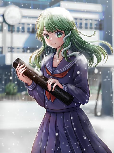 雪の卒業式早苗さん