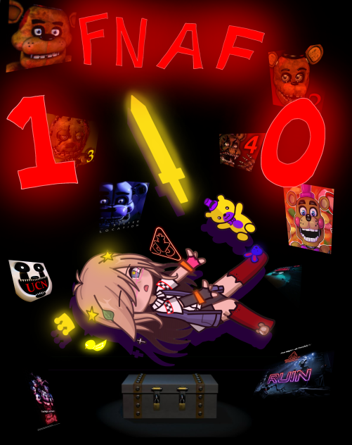 ✨Fnaf 10 year anniversary art✨