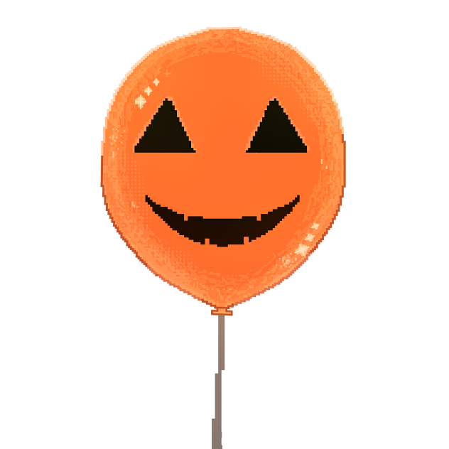pumpkin balloon  (pixel)