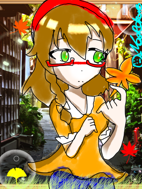 水彩で塗ってみた🍁