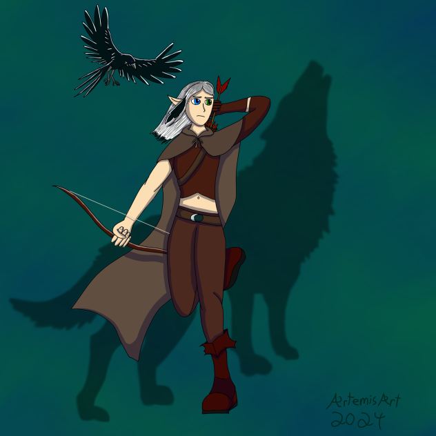 Liora (with wolf