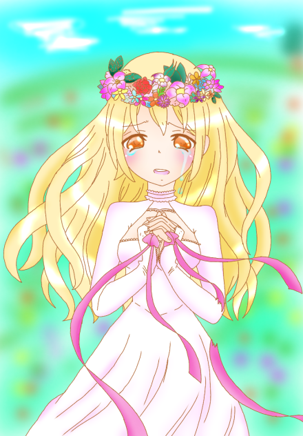 花畑で