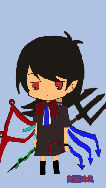 封獣ぬえ(チビVer.) 描いてみた