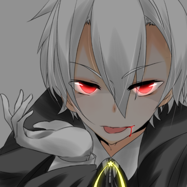 線画をお借りして》ドラキュラ《色を塗ってみた。