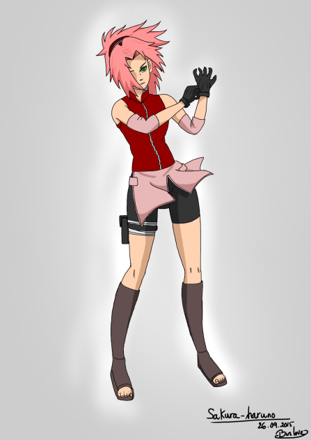 Drawing tutorial - Sakura haruno