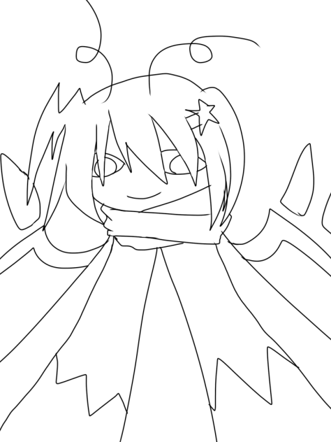 オリキャラデンパの線画
