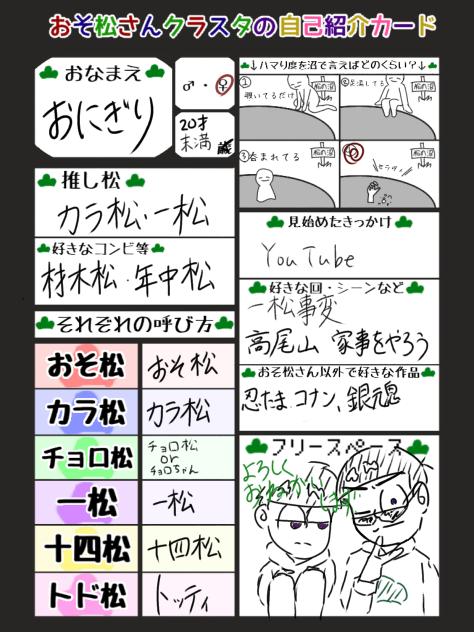 おそ松さんクラスタ