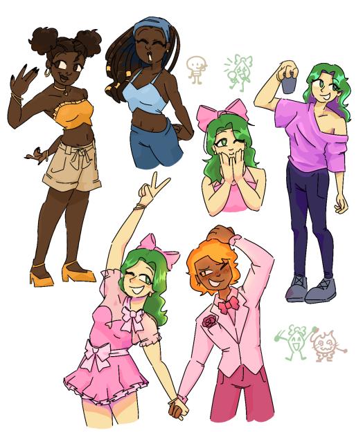 Random character sketches