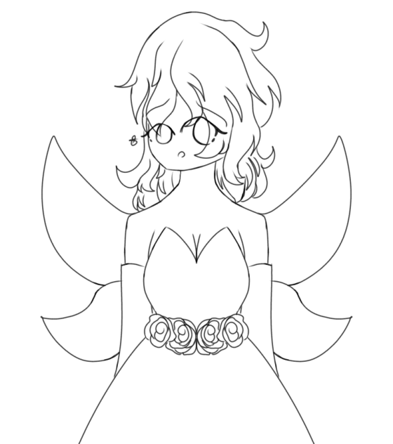 A Fairy that looks weird Lineart