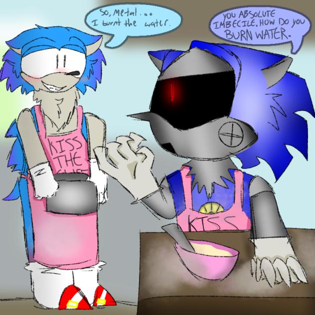 he burnt the water..