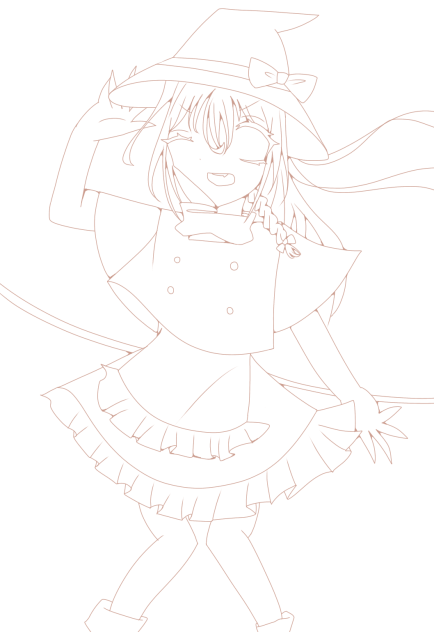 普通の魔法使い　線画