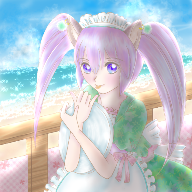 海辺のテラスにて