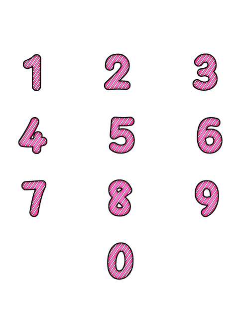 Cute numbers sticker
