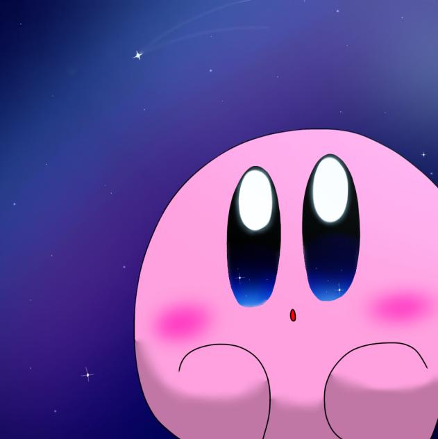 星空とカービィ