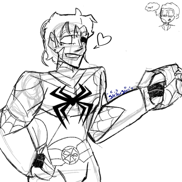 sketch of spiderman REUPLOAD