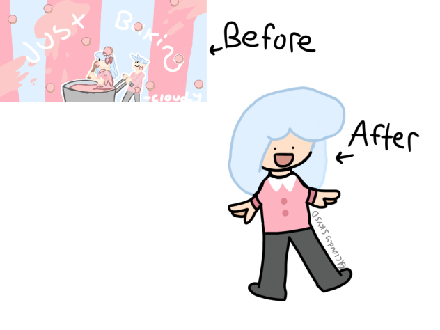 Glow up of my OC (Original Character)