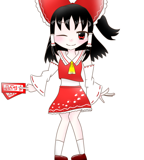 霊夢♪ 林雅代 （あお）の線画借りた〜