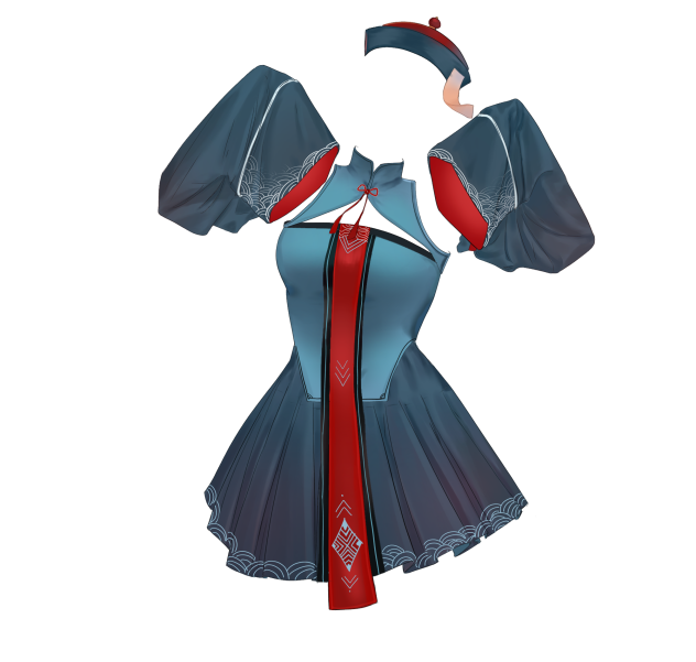 Chinese zombie outfit