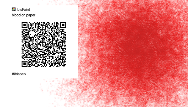 Blood on paper brush