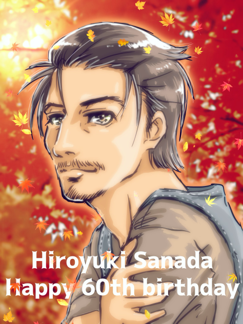 真田広之誕生祭イラスト Ibispaint