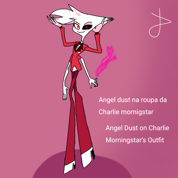 Angel dust na roupa da Charlie