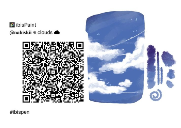 aesthetic cloud qr brush 🥝🍉♥️