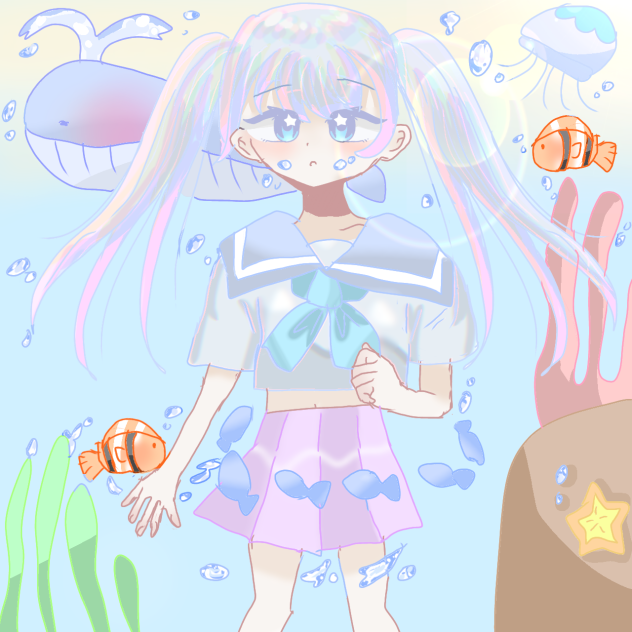 海の中の私