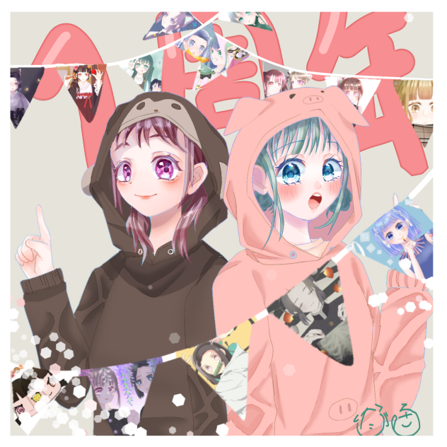 一周年イラスト🎉