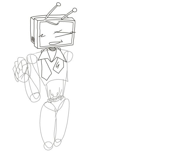 Unfinished doodle of my husband