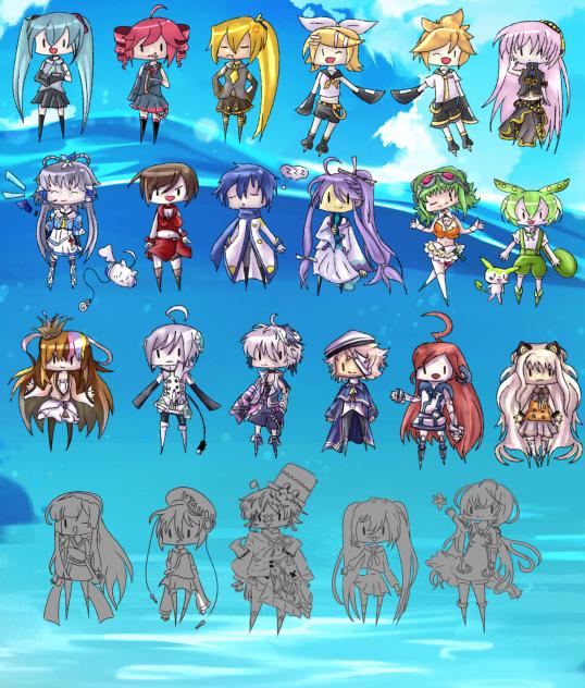 WIP Vocaloid Chibis - 3