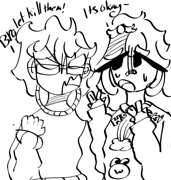 lil doodle of me and my friend