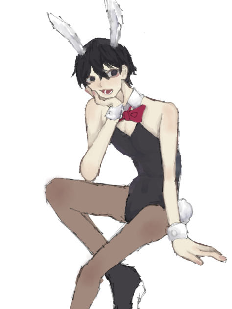 my squid but in bunny suit