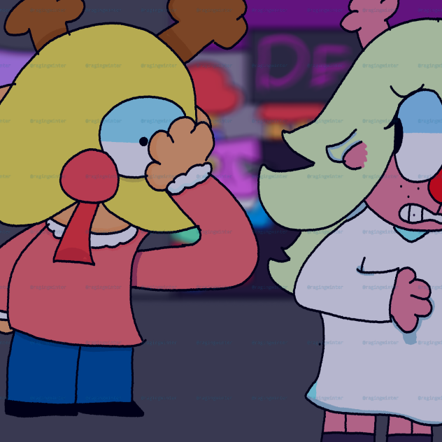 My OC with Noelle deltarune1!1!1!1!!1!