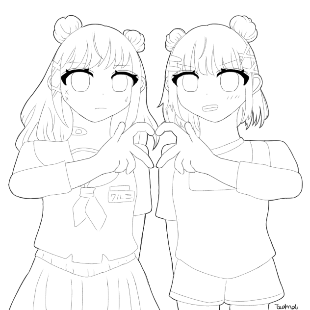 はーと！（線画）