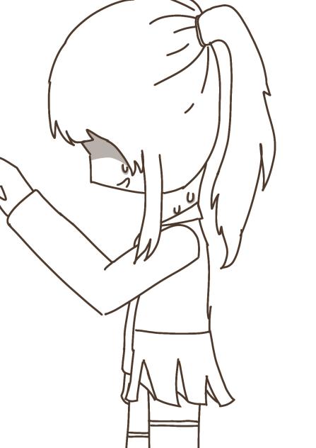 random side profile doodle