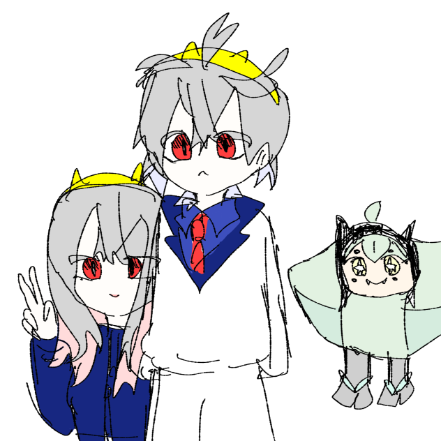 アルビノ姉弟とアルビノぽにお