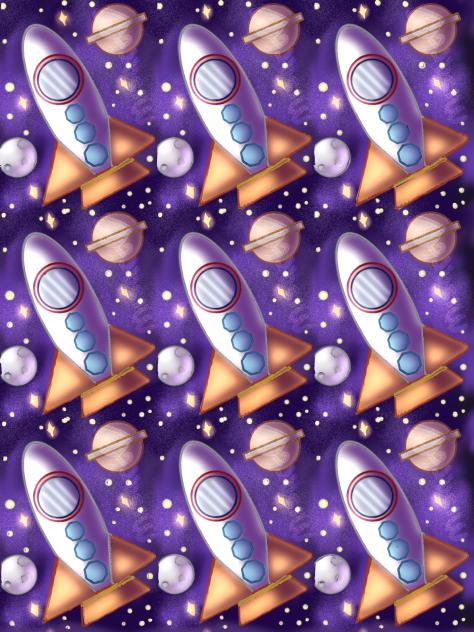 rocket stars pattern - ibisPaint