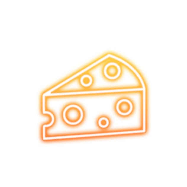 Cheese neon icon