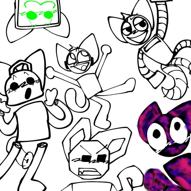 increadibox kats fanart(lineart)